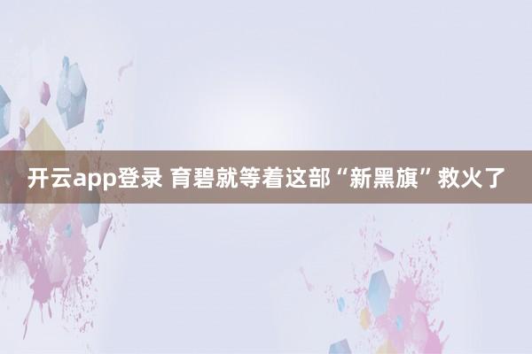 开云app登录 育碧就等着这部“新黑旗”救火了