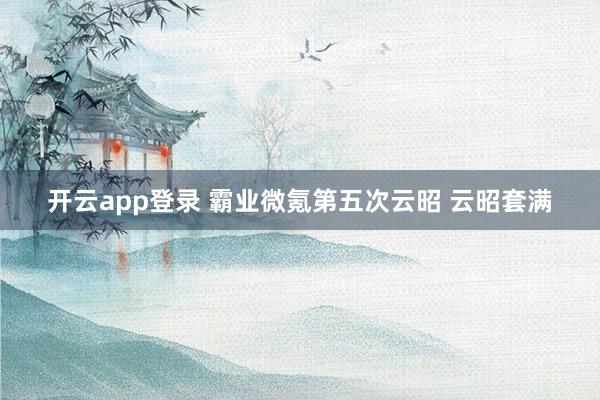 开云app登录 霸业微氪第五次云昭 云昭套满