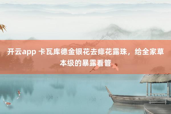 开云app 卡瓦库德金银花去痱花露珠，给全家草本级的暴露看管